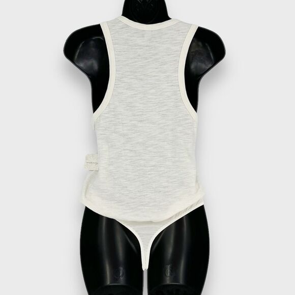 FREE PEOPLE INTIMATELY NWT Tee Off Thong Bodysuit -ivory- size XS OB1297817 - Picture 4 of 7